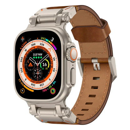 Premium Leather Band for Apple Watch with Metal Clasp