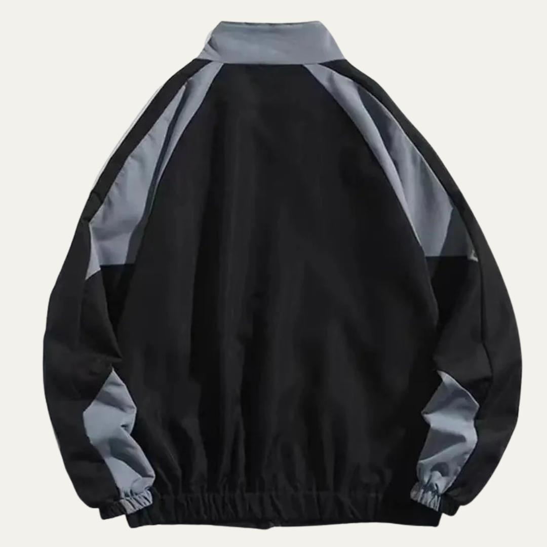 Men’s Sporty Track Jacket with Contrast Panels