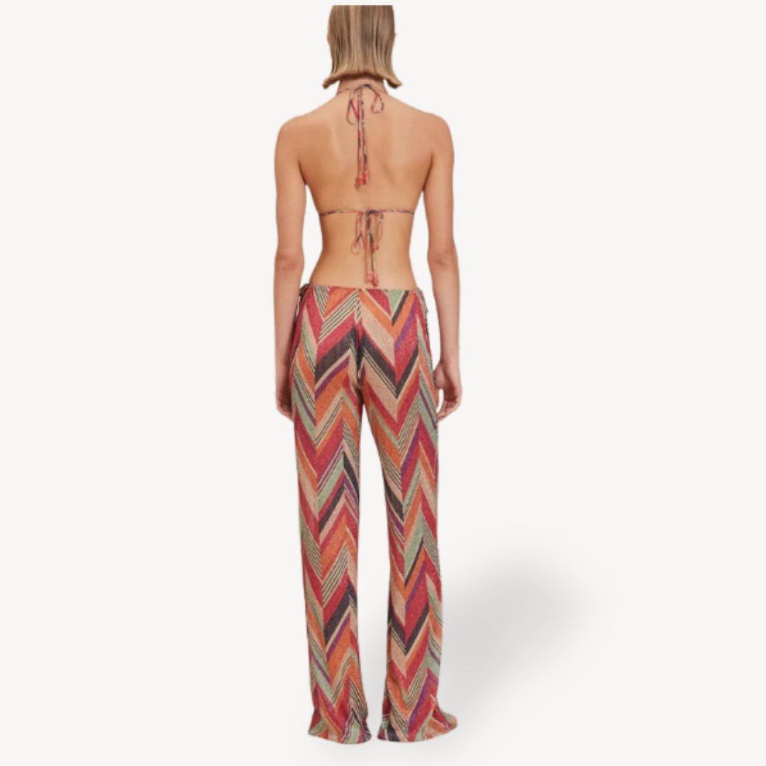 Women's Chevron Knit Cardigan Pants Set