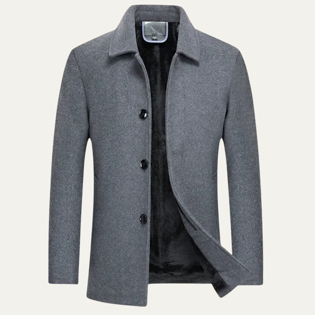 Men’s Sherpa-Lined Button Coat