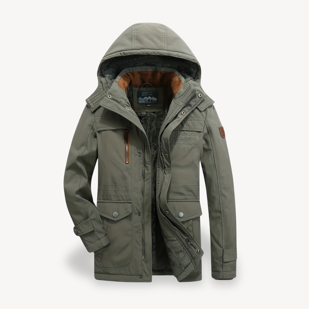 Men's Hooded Waterproof Parka Jacket