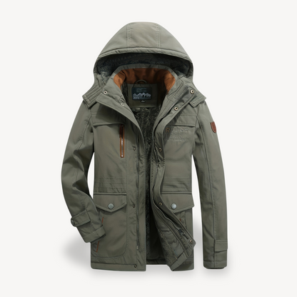 Men's Hooded Waterproof Parka Jacket