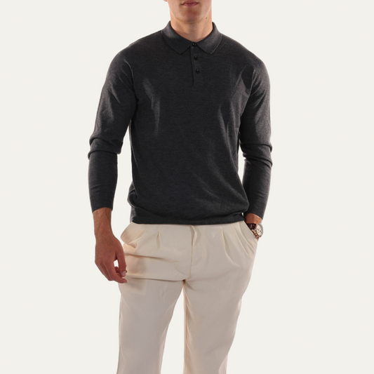 Men’s Refined Knit Polo Sweater