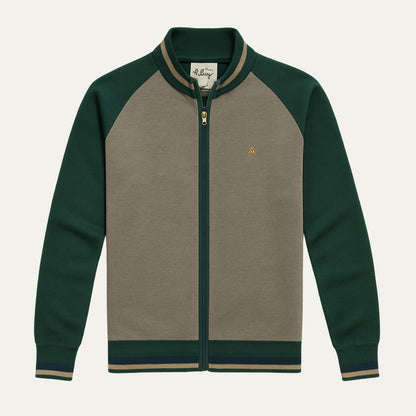 Men’s Color Block Raglan Sleeve Full Zip Jacket