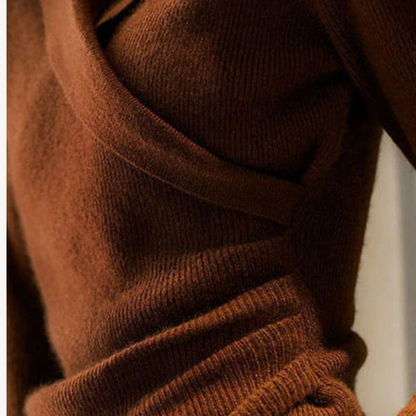 Women's Knit Wrap V-Neck Sweater