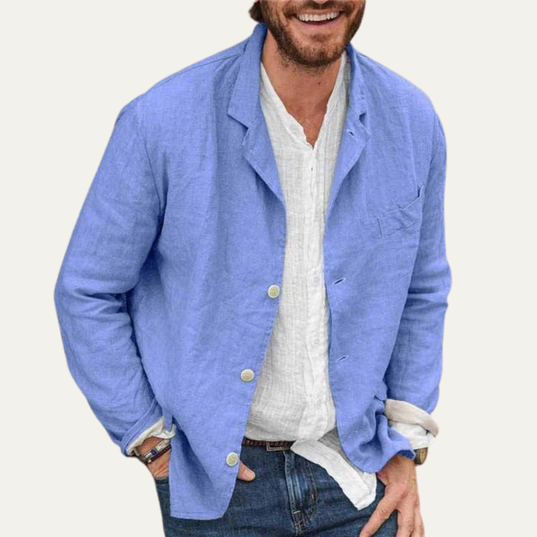 Men’s Lightweight Relaxed Fit Linen Blazer