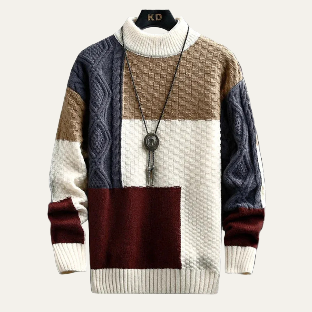 Men’s Ribbed Contrast Trim Sweater