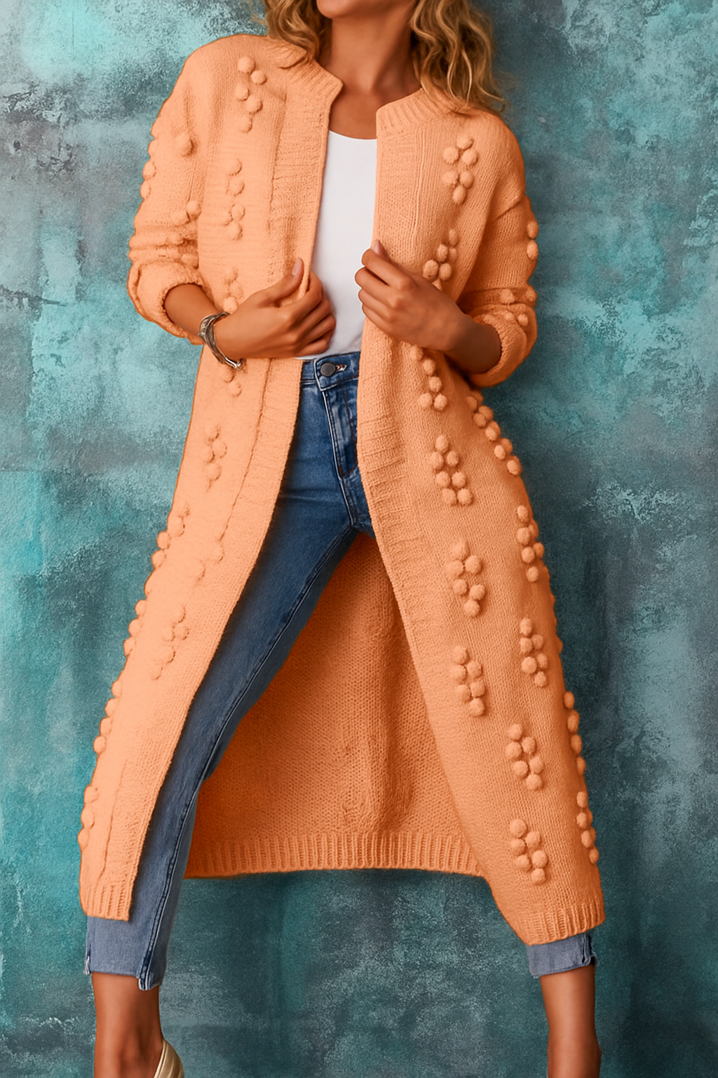 Cozy Oversized Open Front Women's Cardigan Sweater