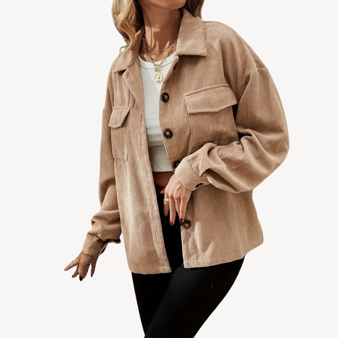 Women's Corduroy Button-Down Jacket