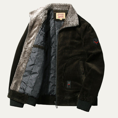 Men’s Casual Corduroy Style Bomber Jacket