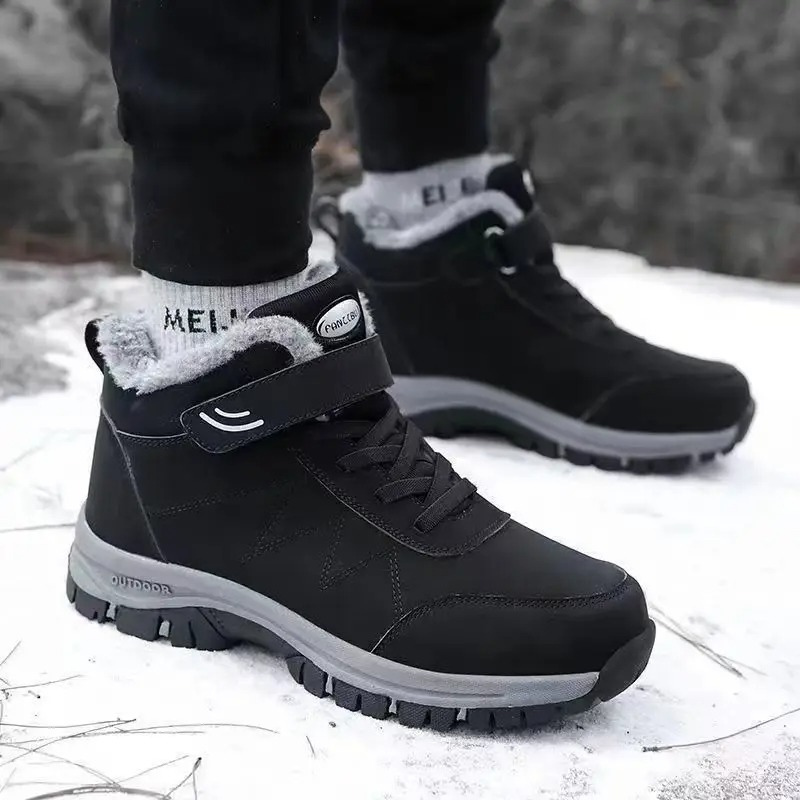 Warm Waterproof Insulated Snow Boots for Men - BritishElegance