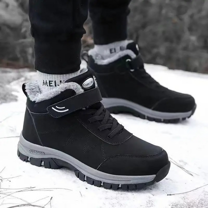 Warm Waterproof Insulated Snow Boots for Men - BritishElegance