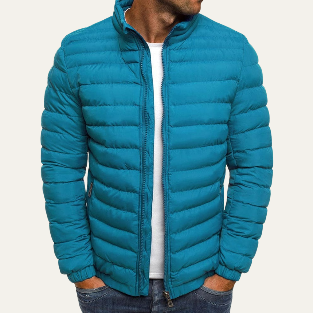 Men’s Lightweight Solid Color Quilted Puffer Jacket