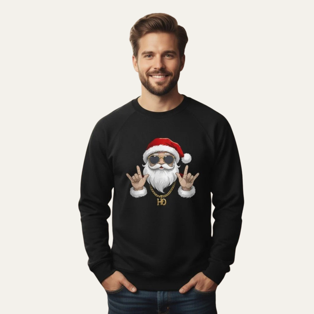 Men’s Rock On Santa Christmas Sweatshirt