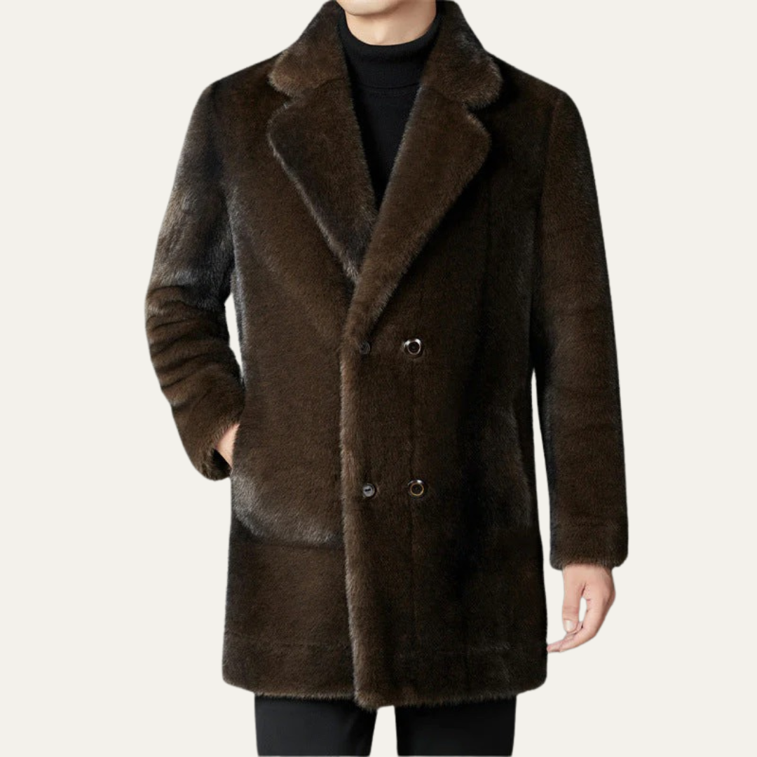 Men’s Luxurious Faux Fur Coat