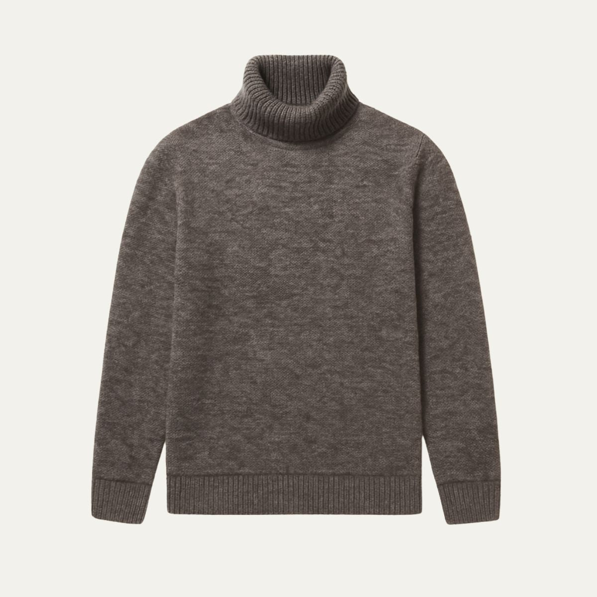 Men’s Fitted Micro Textured Turtleneck Sweater