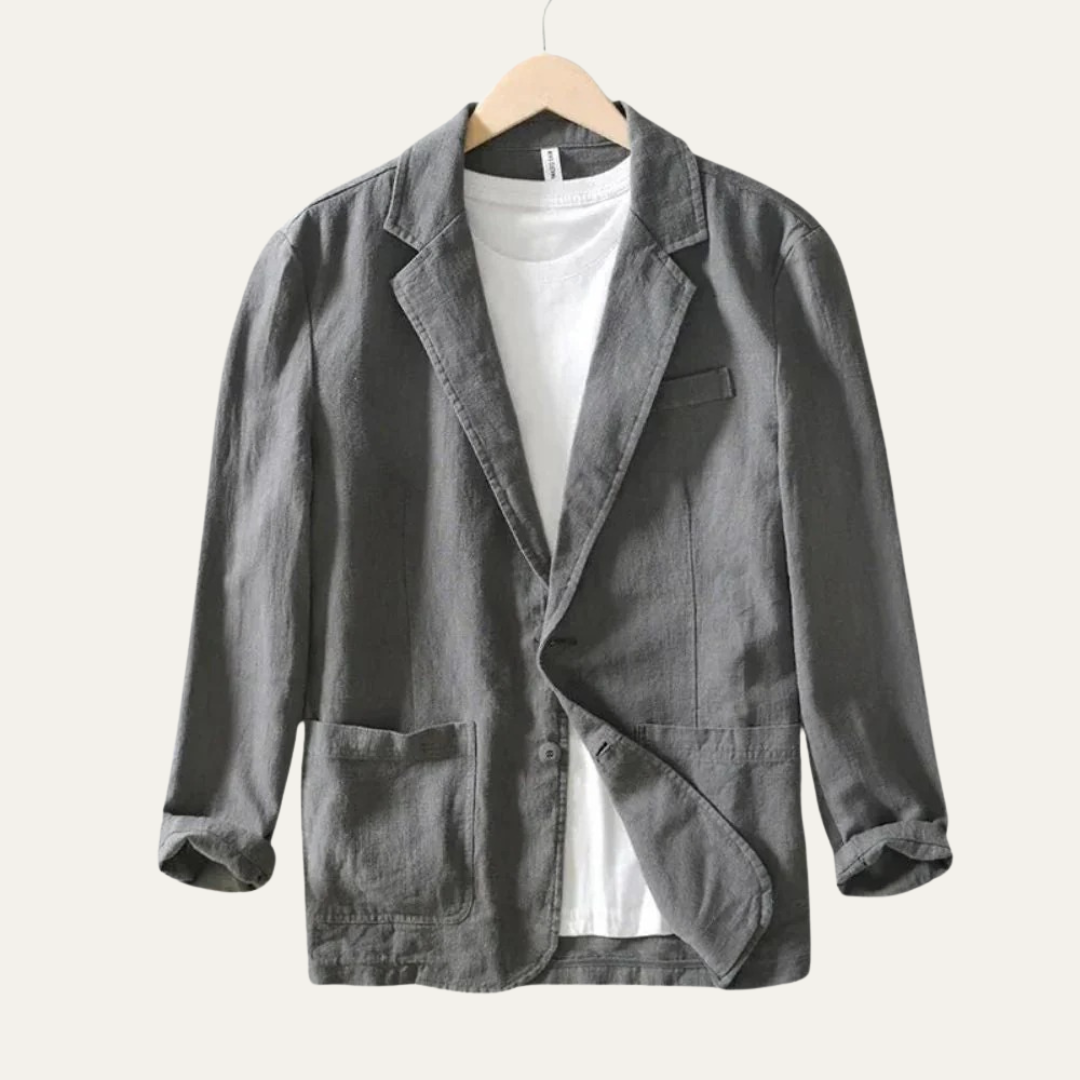 Men’s Lightweight Linen Style Casual Blazer