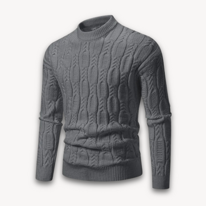 Men’s Fitted Cable Knit Pullover
