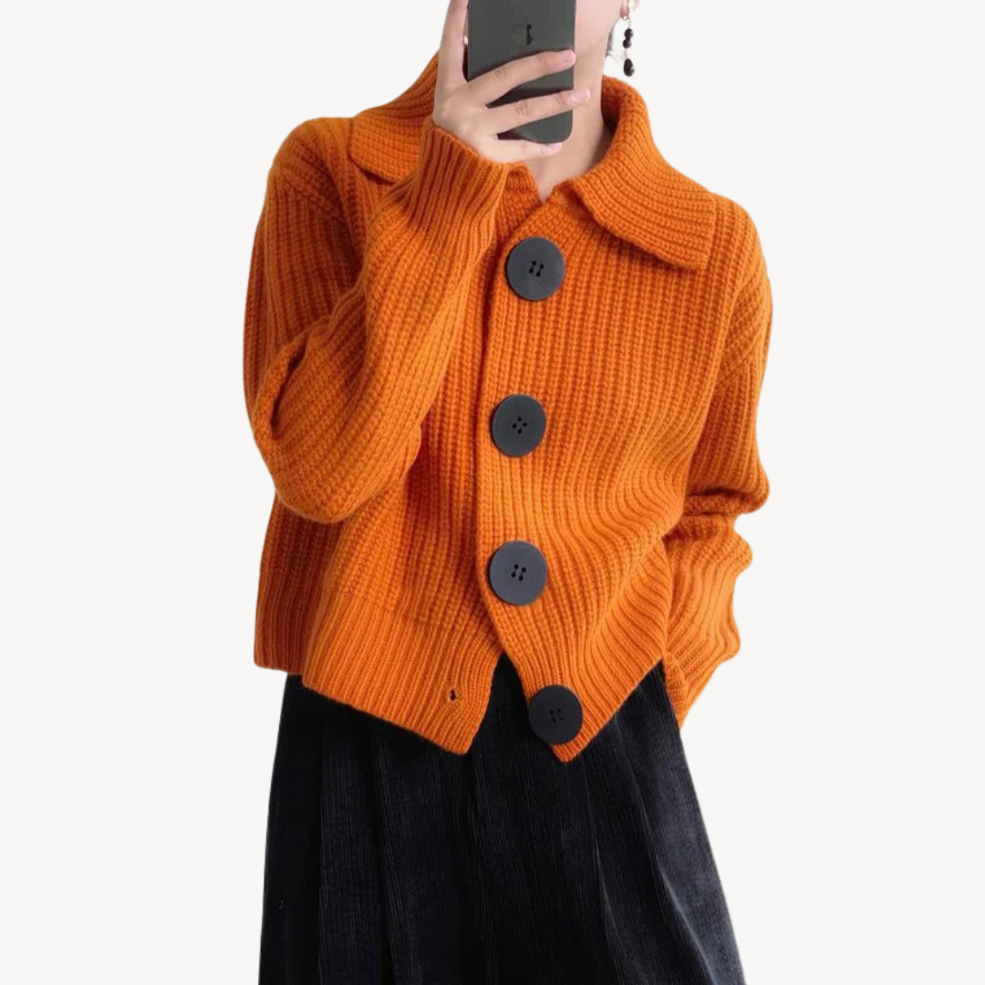 Women's Knit Peter Pan Collar Cardigan