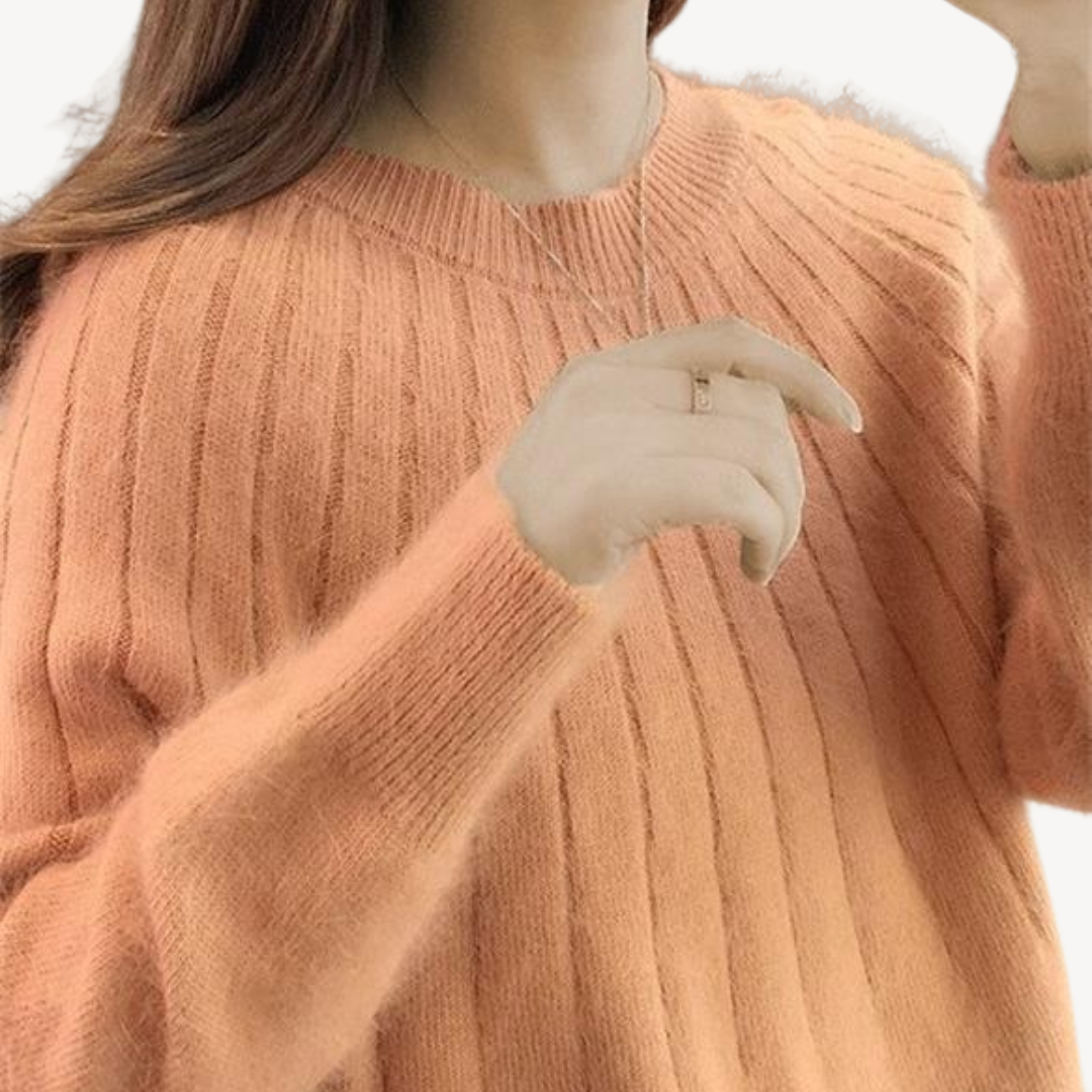 Women’s Wool Blend Ribbed Knit Sweater
