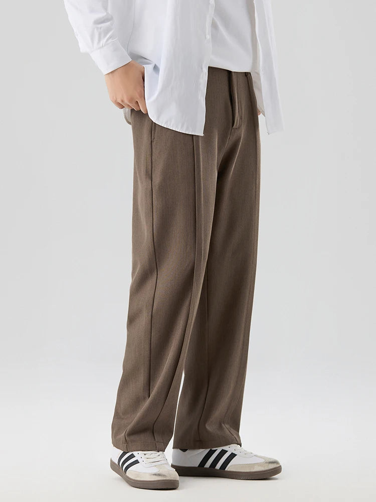 Classic Comfortable Men's Pleated Trousers - BritishElegance