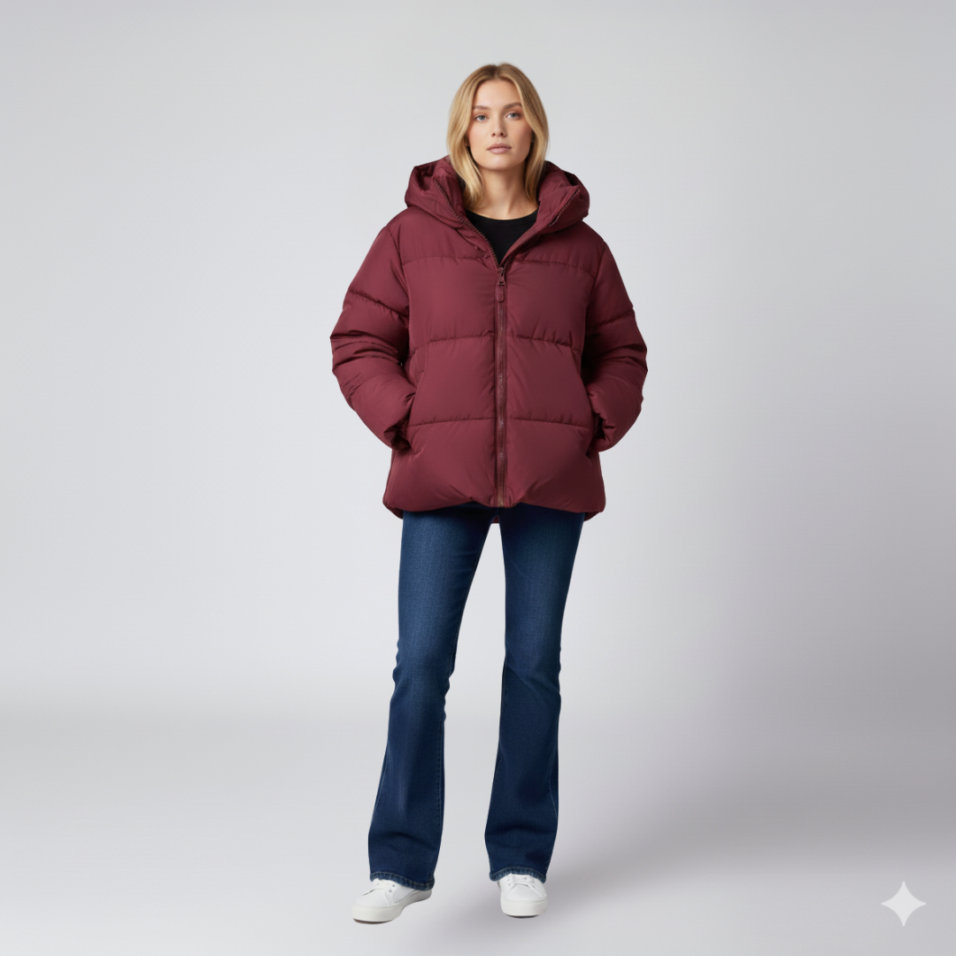Julie | Puffer Jacket - Oversized Quilted High-Collar Winter Outerwear for Women