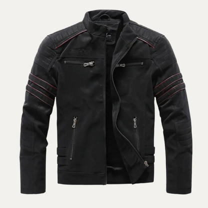 Men’s Fitted Motorcycle Zip Jacket