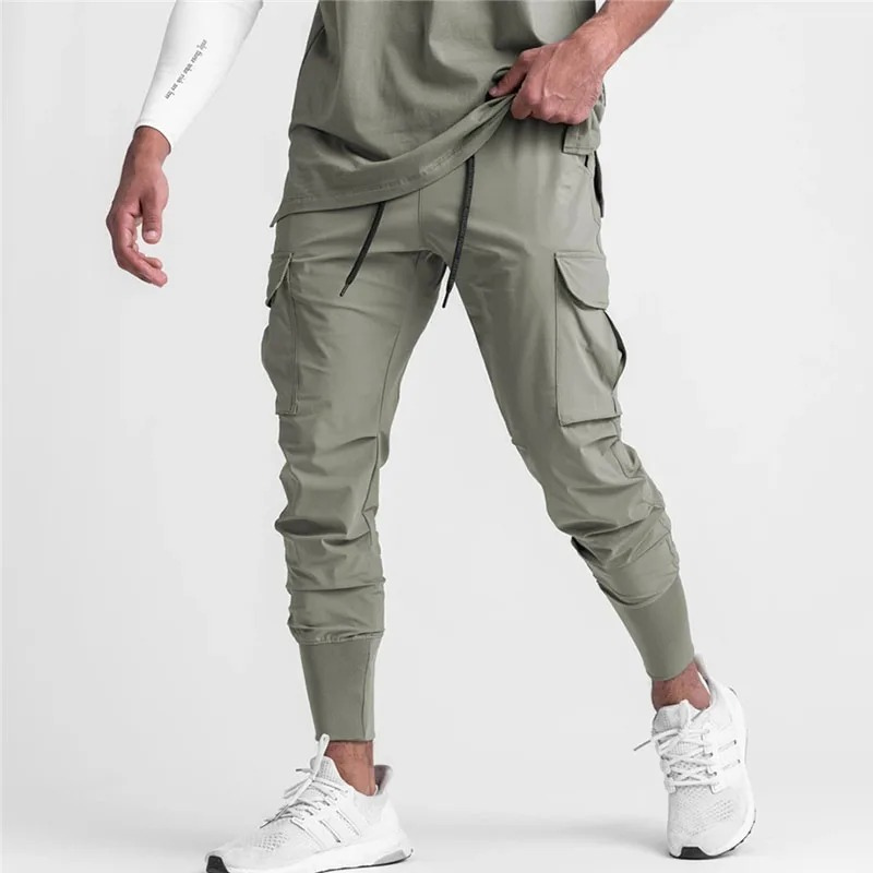 Comfortable Mens Cargo Joggers with Big Pockets - BritishElegance