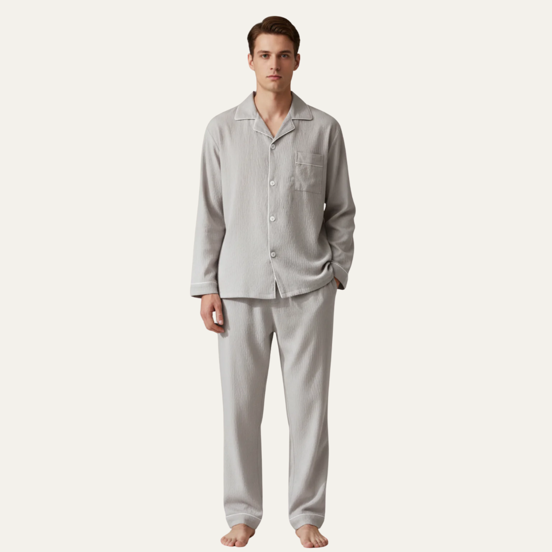Men’s Classic Notched Collar Pajama Set