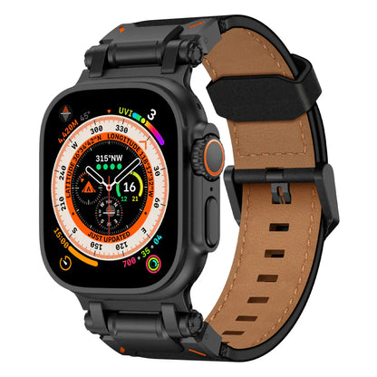 Premium Leather Band for Apple Watch with Metal Clasp