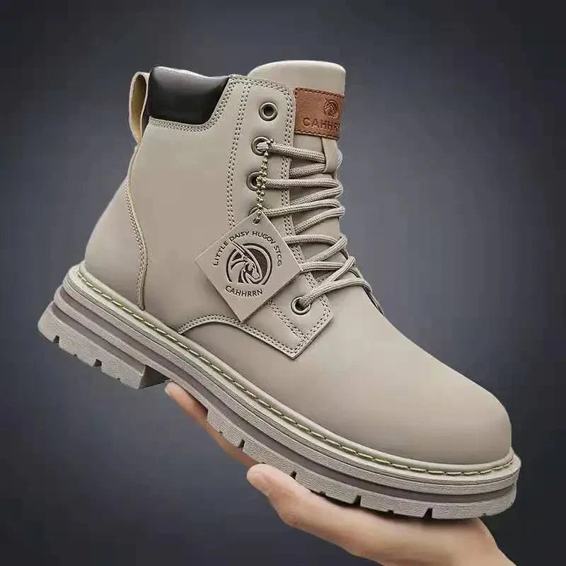 Comfortable Men's High Ankle Boots with Durable Sole
