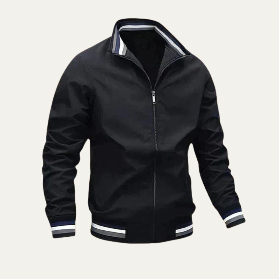 Men’s Lightweight Striped Collar Track Jacket