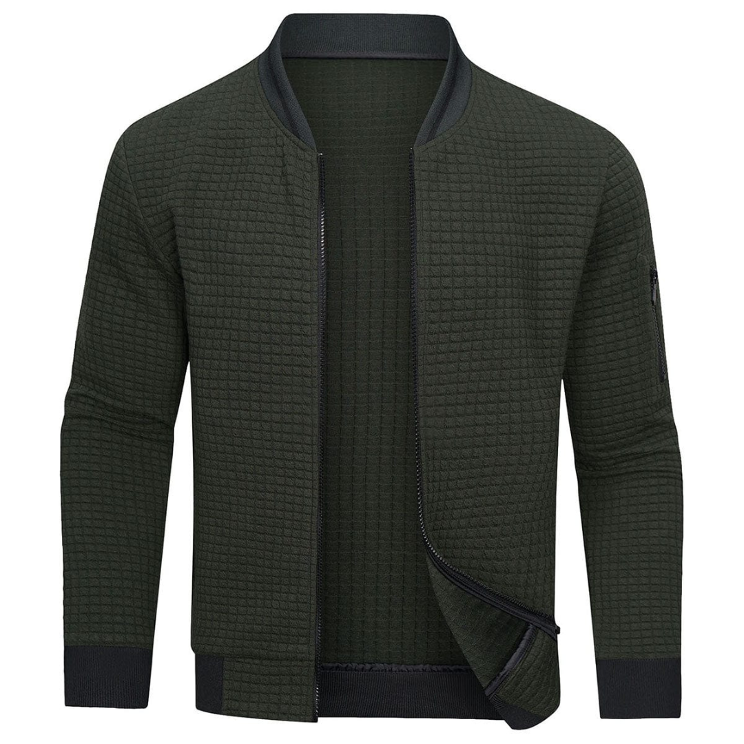 Men’s Quilted Full Zip Bomber Jacket