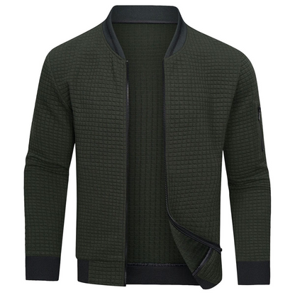 Men’s Quilted Full Zip Bomber Jacket