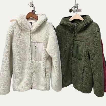Men’s Hooded Full Zip Sherpa Fleece Jacket