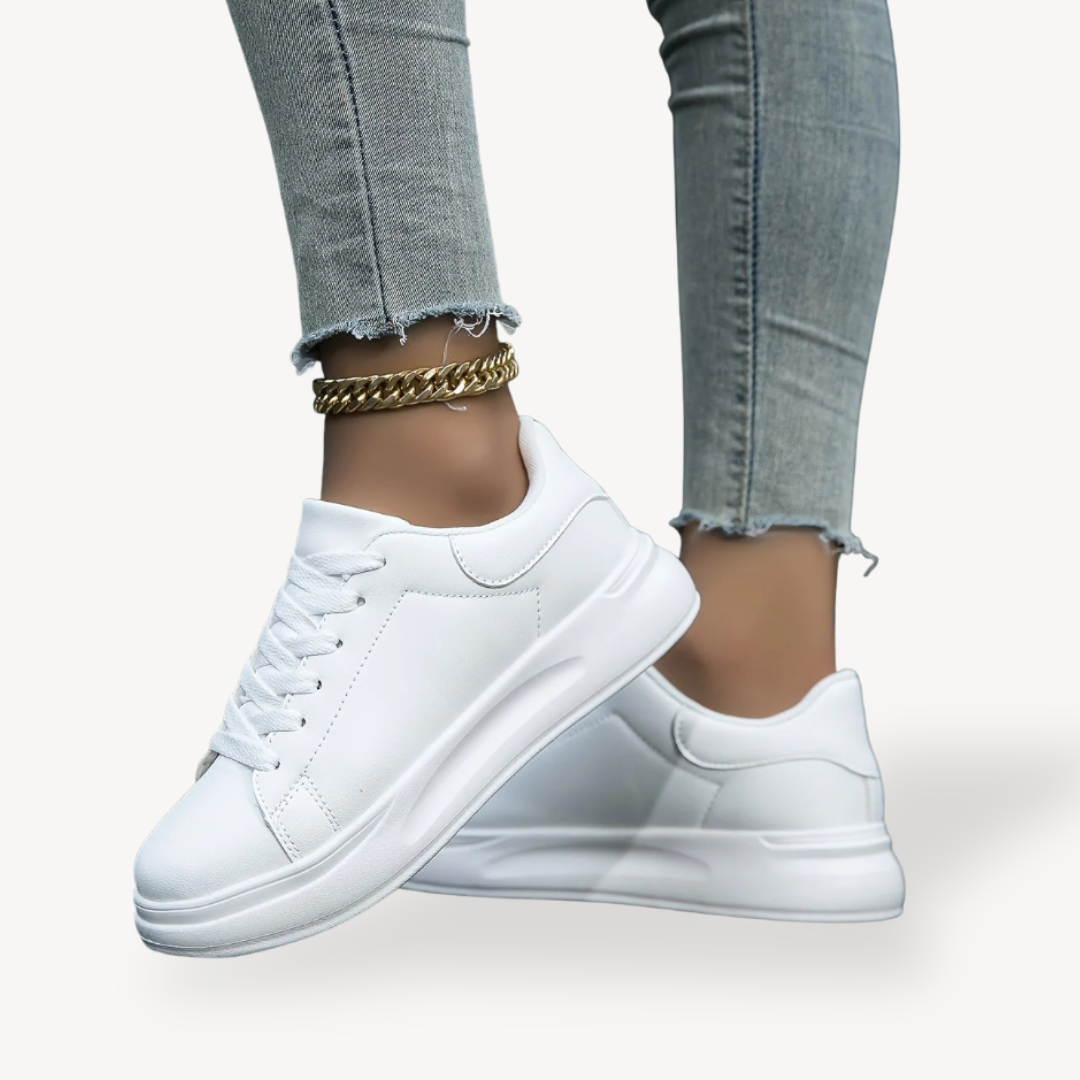Women's Orthopedic Leather Platform Sneakers