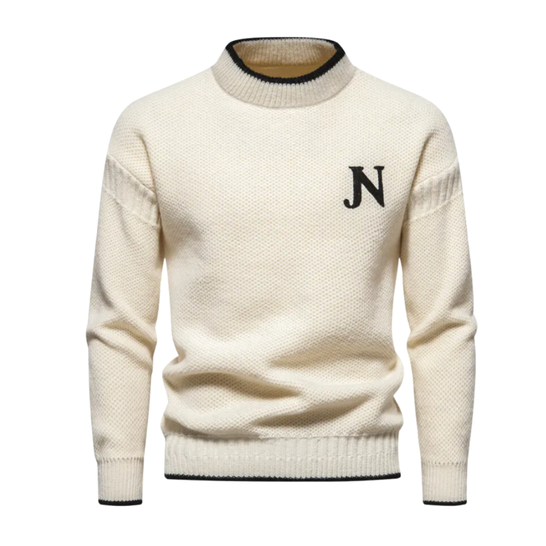 Warm Men's Merino Wool Crew Sweater - BritishElegance