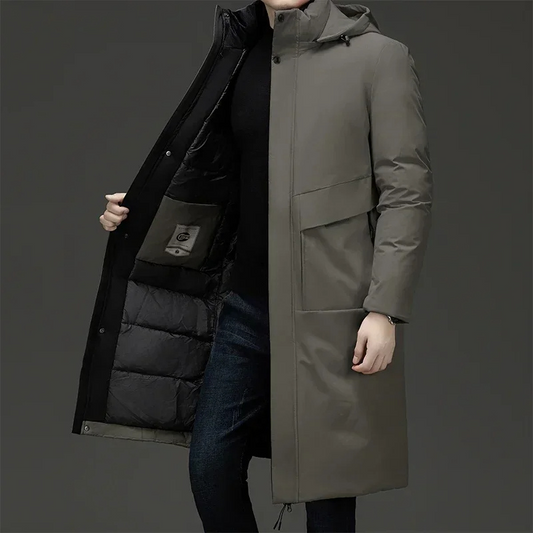 Warm Men's Parka Hooded Winter Coat - BritishElegance