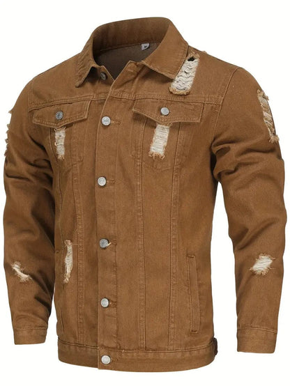 Relaxed Fit Denim Casual Jacket - BritishElegance