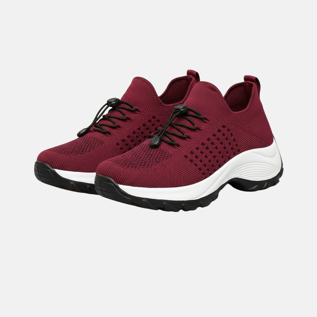 Isabella Mesh Orthopedic Athletic Sneakers | Chunky Sole Lace-Up Sneakers
