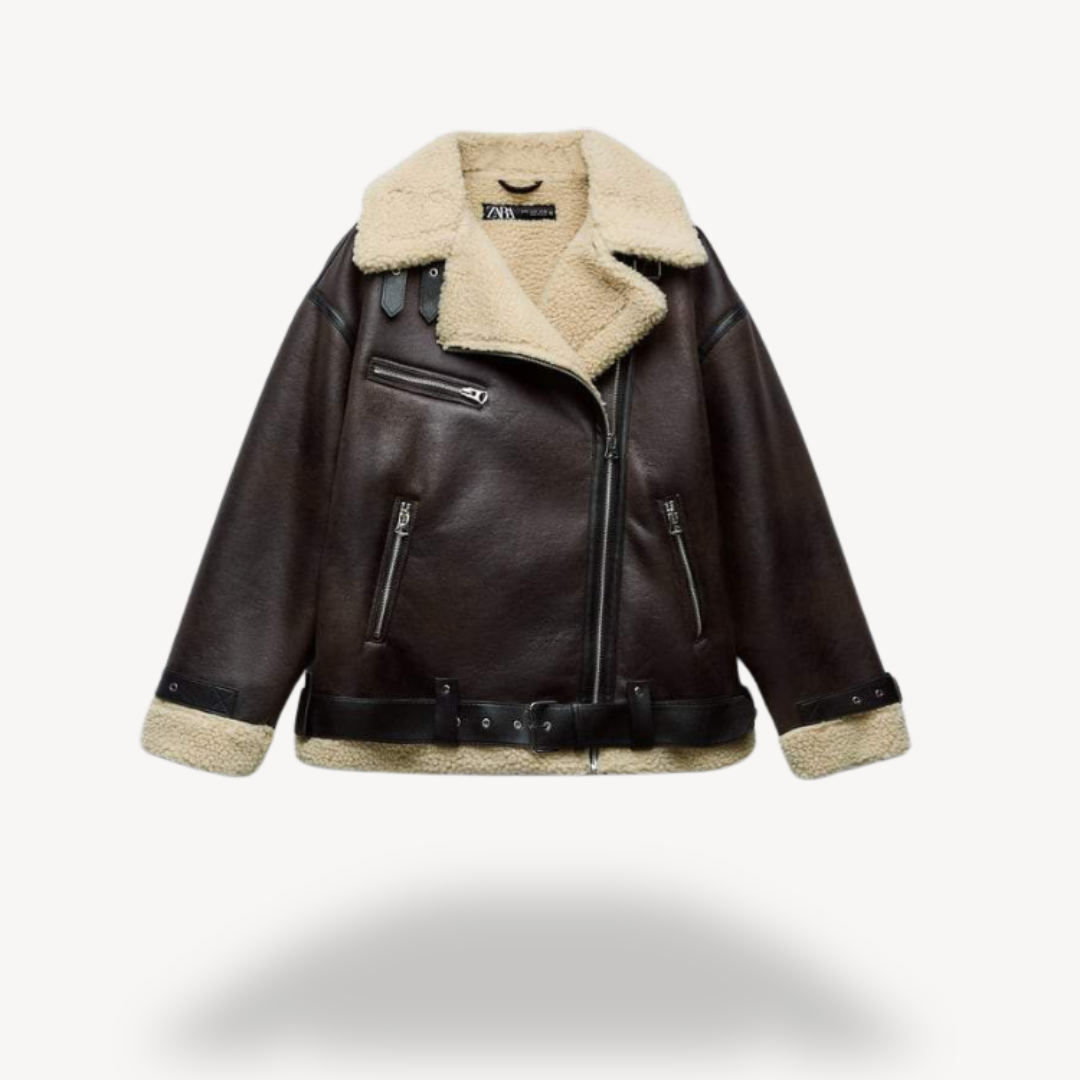 Shearling Biker Jacket for Women