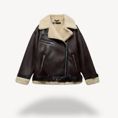 Shearling Biker Jacket for Women