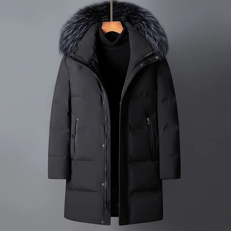 Warm Waterproof Parka Coat with Faux Fur Hood - BritishElegance