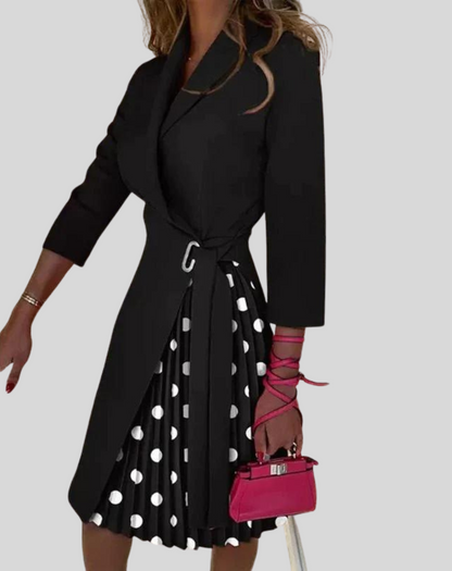 Colorful Belted Women's Blazer Dress