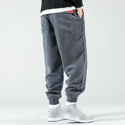 Men's Baggy Corduroy Trousers – Relaxed Fit Stretch Cords for Streetwear Style