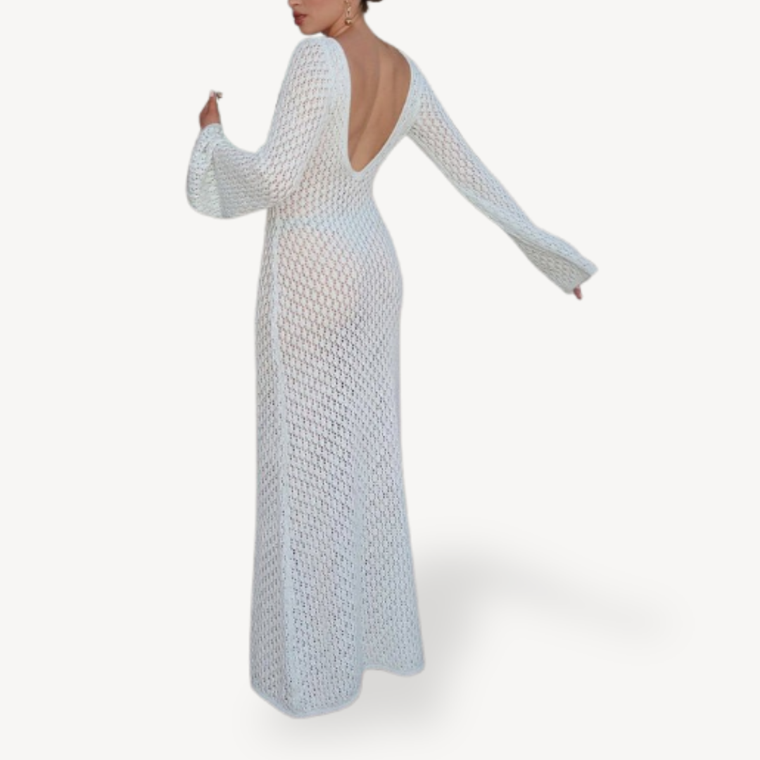 Knit Beach Coverup Maxi Dress Women