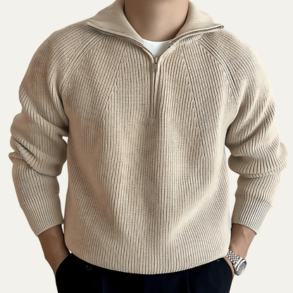Men’s Classic Style Heavy Knit Quarter Zip