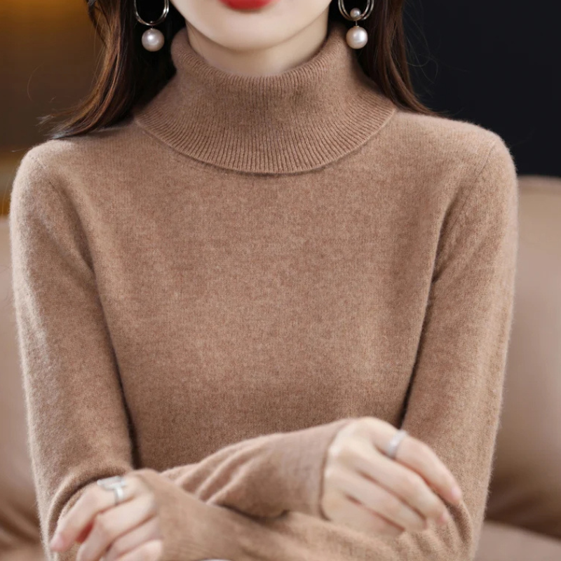 Soft Women's Warm Winter Turtleneck Sweater - BritishElegance