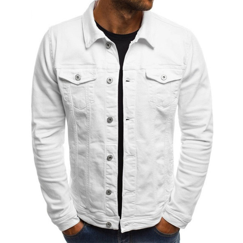 Classic Blue Jeans Bomber Jacket for Men - BritishElegance