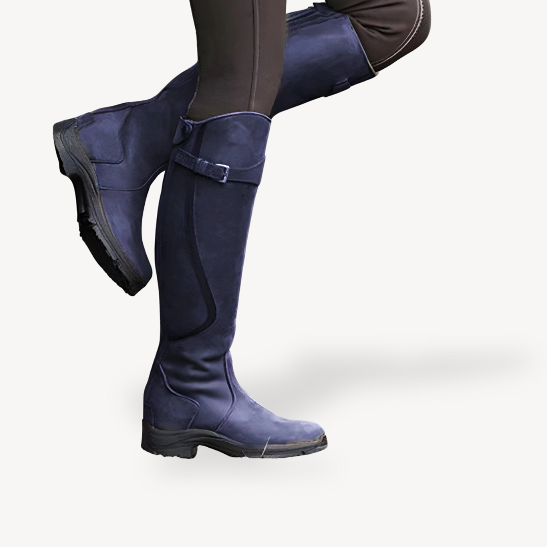 PU Leather Orthopedic Riding Boots Women